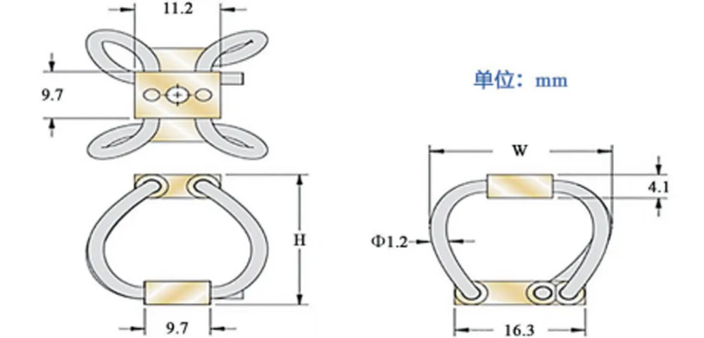 Виброизолятор тросовый бабочкообразный (GR3)-xq1