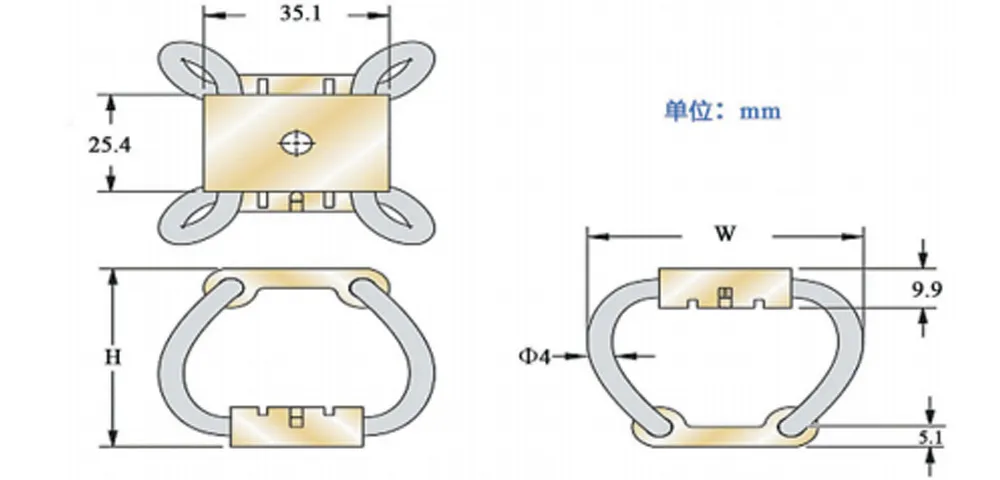 Виброизолятор тросовый бабочкообразный (GR5)-xq1