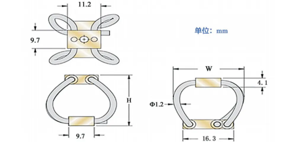 Виброизолятор тросовый бабочкообразный (GR1)-xq3