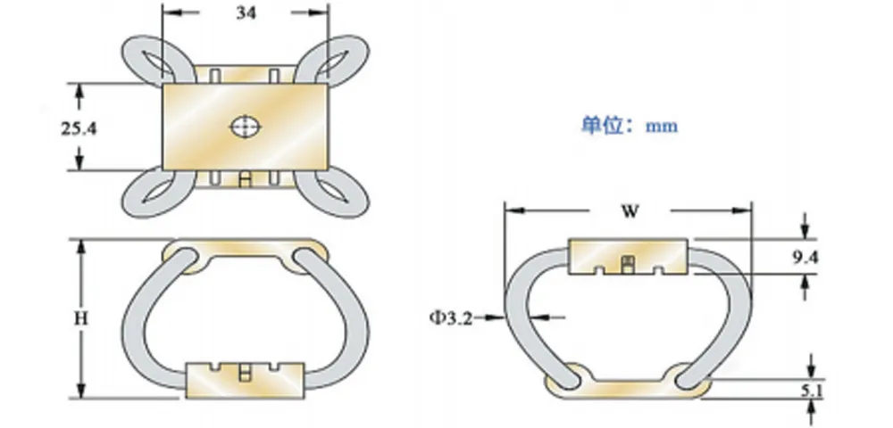 Виброизолятор тросовый бабочкообразный (GR4)-xq1