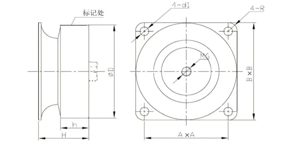 Модульный виброизолятор (GZQ)-xq2
